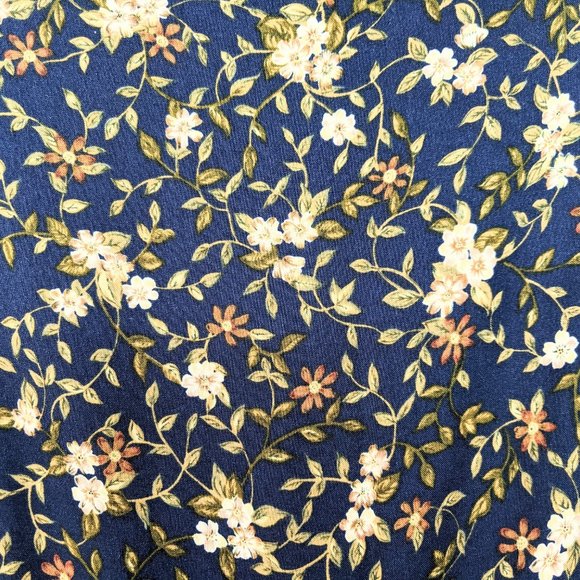 SOLD!!! Women's 90s Navy Floral Sleeveless Dress w/Pockets - Picture 7 of 7